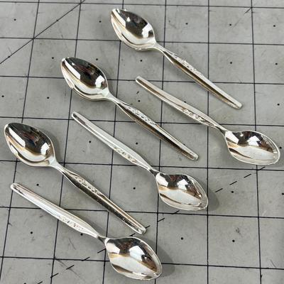 Silver Plated Silver Rapacity Demitasse Spoons No Case 