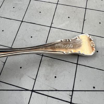 Silver Plated Dessert Set Marked Rodd, Fork, Spoon and Demitasse