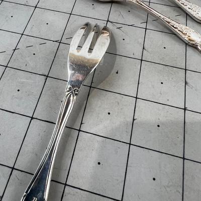 Silver Plated Dessert Set Marked Rodd, Fork, Spoon and Demitasse