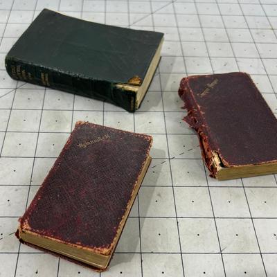 3 old Petite Scripture - Scottish Prayer, Hymns, Common Prayers 