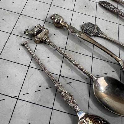 Collection of Silver Spoons (6) Souvenir