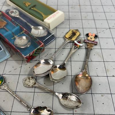 Several Souvenir Spoons. 