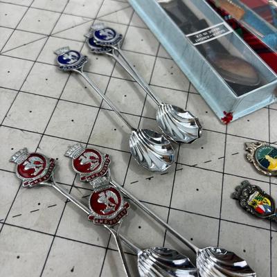 Several Souvenir Spoons. 