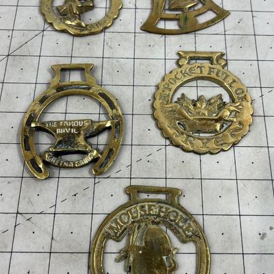 5 Horse Brasses all English Pubs 