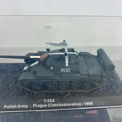 (12) 1970's-'90's  Battle Tanks and Armor Vehicles in Plastic Cases