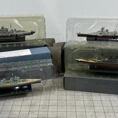 (4) Atlas Edition WWII Era Battle Ships COLLECTIBLE
