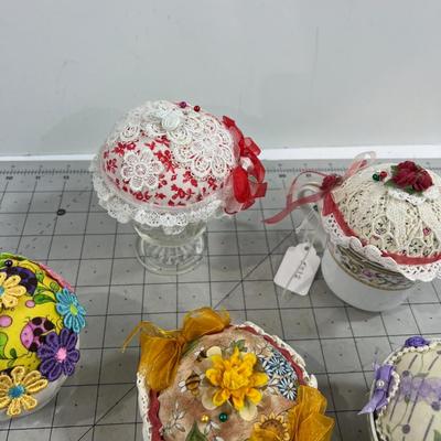 Hand Crafted TEA CUP Pin Cushions