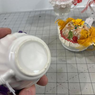Hand Crafted TEA CUP Pin Cushions