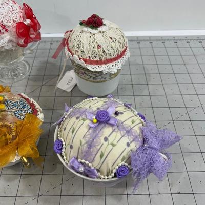 Hand Crafted TEA CUP Pin Cushions