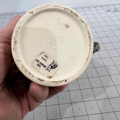 2 Vintage Beer Steins, Ceramic with Pewter Lids