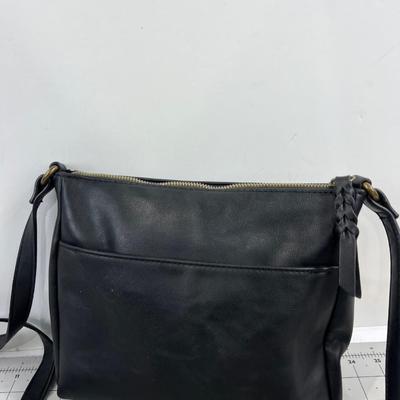SONOMA Black Vegetarian Leather Cross Body 