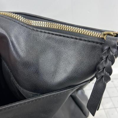 SONOMA Black Vegetarian Leather Cross Body 