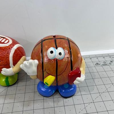 3 Piggy Banks Golf, Basket Ball and Football