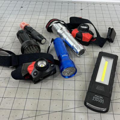 Flash light, head lamp, work lights