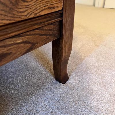 Oak Tall Boy Dresser With Beveled Mirror (UB1-RG)