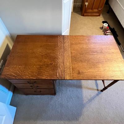 Unique Oak Folding/Expandable Desk/Nightstand (UB1-RG)