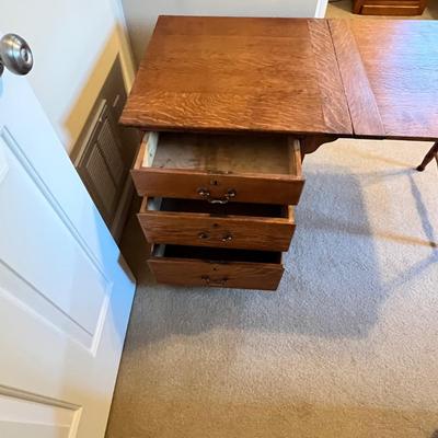 Unique Oak Folding/Expandable Desk/Nightstand (UB1-RG)