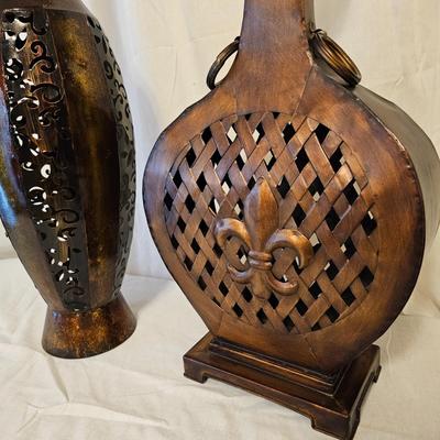 Set of Two Tin Decorative Vases (BD-JS)