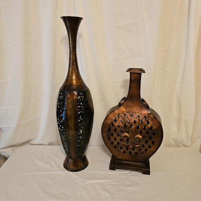 Set of Two Tin Decorative Vases (BD-JS)