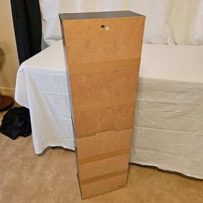 Black Glass Over/Under Stack Storage Unit (BD)