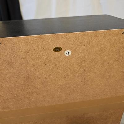 Black Glass Over/Under Stack Storage Unit (BD)