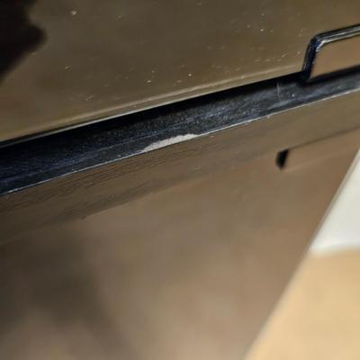 Black Glass Over/Under Stack Storage Unit (BD)