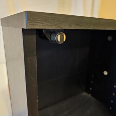 Black Glass Over/Under Stack Storage Unit (BD)