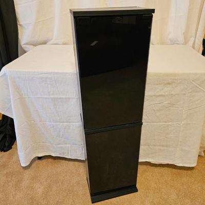 Black Glass Over/Under Stack Storage Unit (BD)