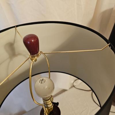 Pair of Deep Red Ceramic Table Lamps (BD-JS)