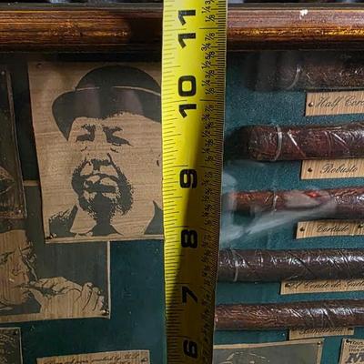 Vintage Mid-Century Cigar & Pipe Memorabilia Shadow Box Display | Half Corona Robusto Cordoba Cigars | Sherlock Holmes Labels | Corn...
