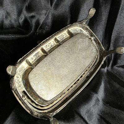 Victorian Silverplate Footed Covered Butter Dish – Ornate Ribbed Dome & Engraved Serving Tray