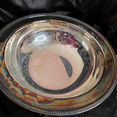 Vintage Silver Plated Covered Casserole Dish with Pyrex Insert - Scalloped Rim and Cherub Wing Handles