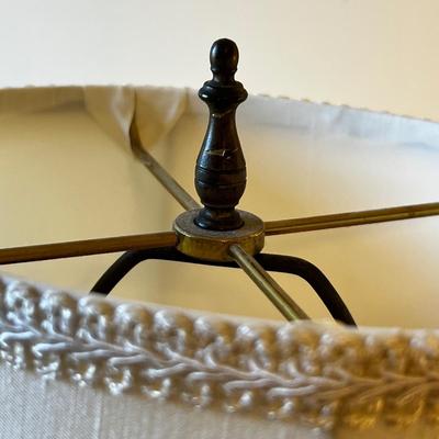 Matching Pair of Porcelain Lamps With Painted Swans MCM Style (UB1-RG)