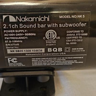 Nakamichi NK5 Surround Sound Bar & Sub-Woofer (BD-JS)