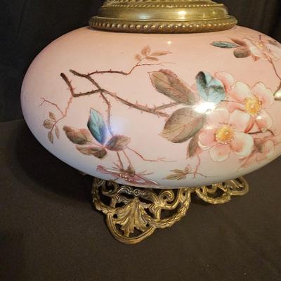 Hand Painted Vintage Parlor Lamp (BD-JS)