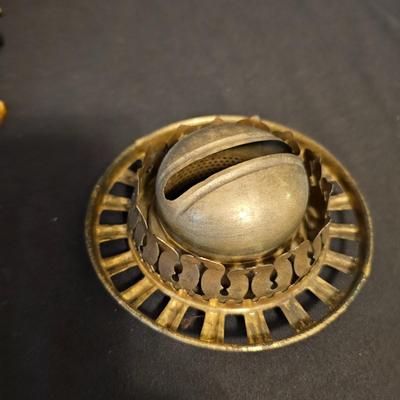 Vintage White Flower 'Gone With the Wind' Style Table Oil Lamp (BD-JS)