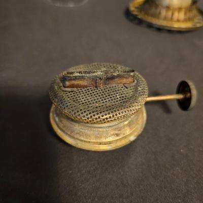 Vintage White Flower 'Gone With the Wind' Style Table Oil Lamp (BD-JS)