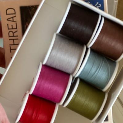 Large Assortment of Leather Scraps Plus Fabric & Sewing (UB1-RG)