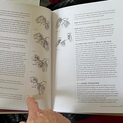 Large Assortment of Leather Scraps Plus Fabric & Sewing (UB1-RG)