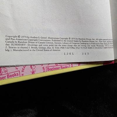 Vintage 1974 Wacky Wednesday by Theo. LeSieg (Dr. Seuss) | Early Beginner Books Hardcover | George Booth Illustrations | Iconic Yellow...