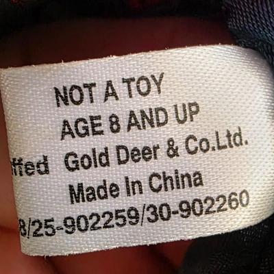 Vintage Gold Deer & Co. Ltd. Porcelain Display Doll – Teal & Crimson Ensemble with Golden Headdress