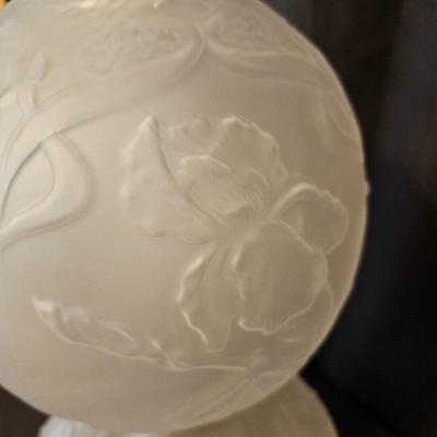 Vintage Opalescent Embossed Glass Oil Lamp & More (BD-JS)