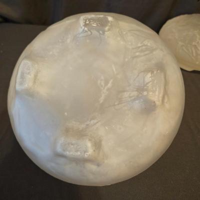 Vintage Opalescent Embossed Glass Oil Lamp & More (BD-JS)