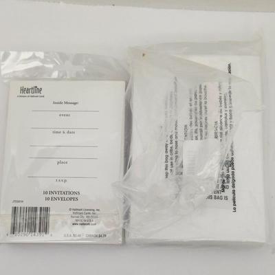 Holiday Party Invitation Card Sets Snowman & Ornament Designs Mixed Packaging Condition