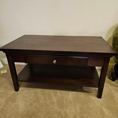 Dark Wood Coffee Table w/Drawer (BD-JS)