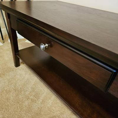 Dark Wood Coffee Table w/Drawer (BD-JS)
