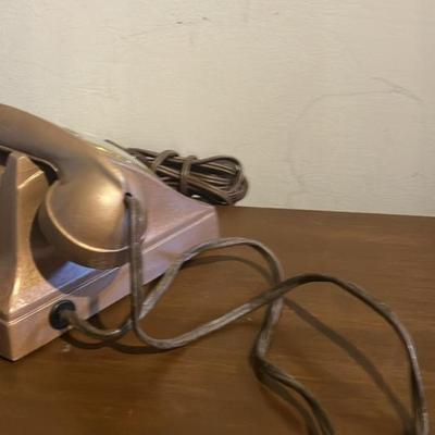 Vintage 1940s-1950s Timelite Rotary Telephone Shaped Electric Clock & Cigarette Lighter by Alba Art