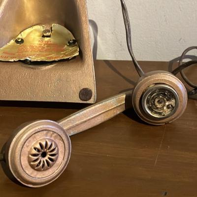 Vintage 1940s-1950s Timelite Rotary Telephone Shaped Electric Clock & Cigarette Lighter by Alba Art