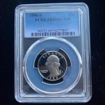 1986-S Washington Quarter PCGS PR69DCAM - Gorgeous Deep Cameo Proof
