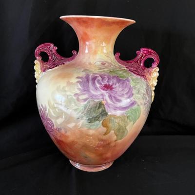 Large Hand Painted Porcelain Chrysanthemum Vase (LR-RG)